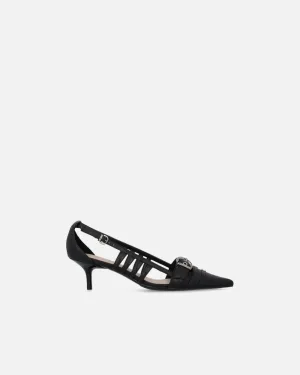 PINKO Décolleté slingback a punta in nappa nero